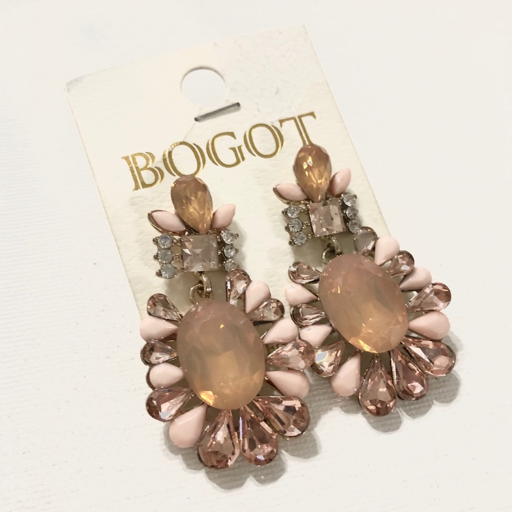 Blush/Peach Drop Earrings